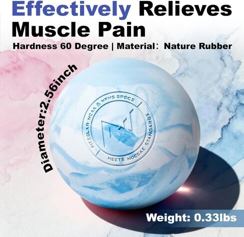 2PCS Massage Lacrosse Balls for Myofascial Release, SGS Certification, Massage Deep Tissue for Foot Back Shoulder Feet, Trigger Point Therapy, Relieving Muscle Pain (2 Pieces) in Saudi Arabia