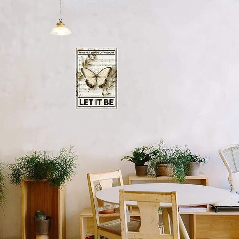 Metal Signs White Daisy Flower Vintage Metal Tin Sign for Home Office Kitchen Bar Cafe Garden Farmhouse Wall Decor 12x8 Inch in Saudi Arabia