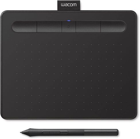 Wacom UCTL4100WLK0 Intuos Creative Wireless Pen Graphic Tablet Bluetooth - حزمة صغيرة باللون الأسود مع حزمة حماية محسنة CPS لمدة عام واحد (متجددة) in Saudi Arabia