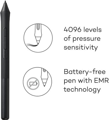 Wacom UCTL4100WLK0 Intuos Creative Wireless Pen Graphic Tablet Bluetooth - حزمة صغيرة باللون الأسود مع حزمة حماية محسنة CPS لمدة عام واحد (متجددة) in Saudi Arabia