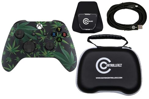 Custom Controllerzz Controller Bundle – Includes Custom Wireless Controller for Xbox Series X/S, Xbox One, PC & Braided USB-C Cable, Controller Stand, & Universal Protective Case in Kuwait