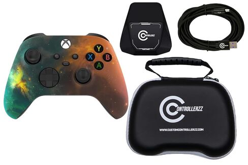 Custom Controllerzz Controller Bundle – Includes Custom Wireless Controller for Xbox Series X/S, Xbox One, PC & Braided USB-C Cable, Controller Stand, & Universal Protective Case in Kuwait