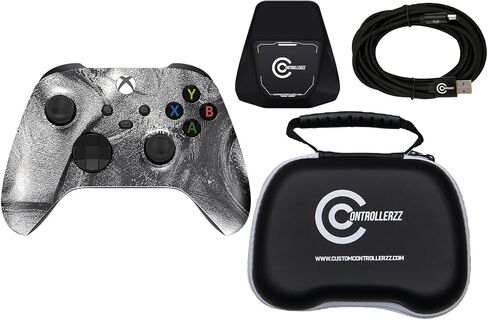 حزمة وحدة تحكم Custom Controllerzz - تتضمن وحدة تحكم لاسلكية مخصصة لأجهزة Xbox Series X/S وXbox One والكمبيوتر الشخصي وكابل USB-C المضفر وحامل وحدة التحكم وحقيبة حماية عالمية in Saudi Arabia