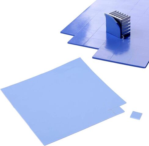 100Pcs 100mmx100mmx1mm Thermal Pad GPU CPU Heatsink Cooling Silicone Pad for PC Computer Accessories in Saudi Arabia