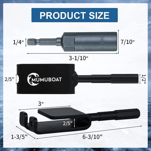 Ice Anchor Drill Adapter Kit with Storage Bag, 4pcs Ice Anchor Tool, Ice Shanty Anchors for Setting Up Ice Fishing Shelter Tent in Saudi Arabia