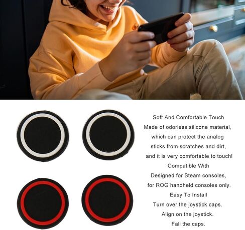 4Pcs Thumb Grip Caps, Prevent Slip Joystick Thumb Stick Cap Replacement for Steam for ROG Consoles in Saudi Arabia