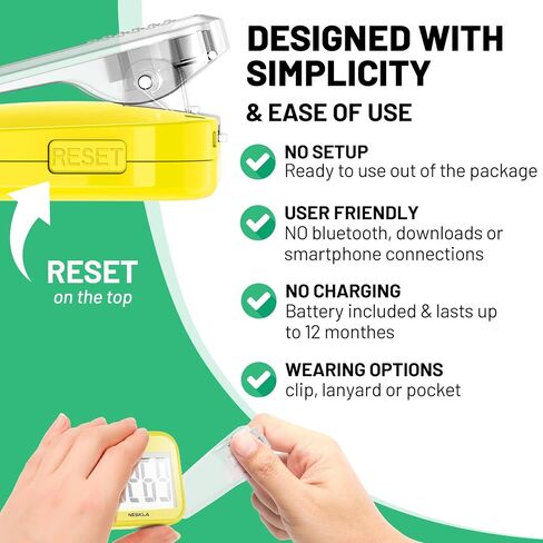 3D Pedometer for Walking, Simple Step Counter with Large Digital Display, Step Tracker with Removable Clip Lanyard, Accurately Track Steps for Men Women Kids Adults Seniors-Sky Blue in Saudi Arabia