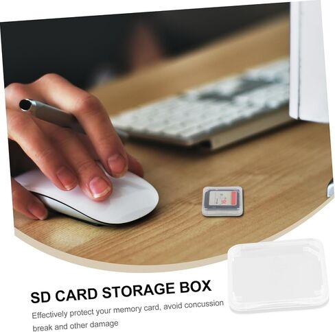 Transparent Card Storage Boxes Memory Holders Lightweight Organizer Cases Latch for Safe Micro Card Protection and Easy Identification in Saudi Arabia
