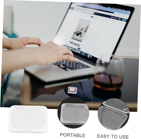 Transparent Card Storage Boxes Memory Holders Lightweight Organizer Cases Latch for Safe Micro Card Protection and Easy Identification in Saudi Arabia