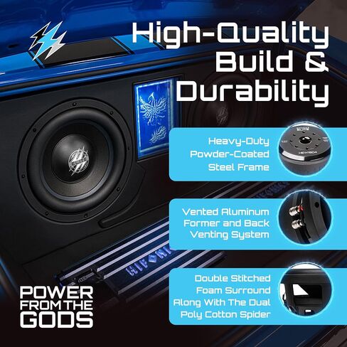 Hifonics 2 Pack Elite 15 Inch Car Mount Subwoofer with Dual 4 Ohm Voice Coil Speaker 3000 Watt Peak Power Mobile Amplifier System, Black in Saudi Arabia