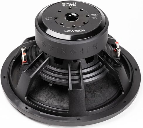Hifonics 2 Pack Elite 15 Inch Car Mount Subwoofer with Dual 4 Ohm Voice Coil Speaker 3000 Watt Peak Power Mobile Amplifier System, Black in Saudi Arabia