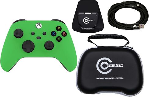 حزمة وحدة تحكم Custom Controllerzz - تتضمن وحدة تحكم لاسلكية مخصصة لأجهزة Xbox Series X/S وXbox One والكمبيوتر الشخصي وكابل USB-C المضفر وحامل وحدة التحكم وحقيبة حماية عالمية in Saudi Arabia