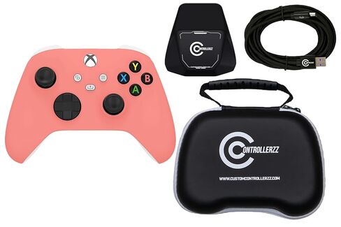 حزمة وحدة تحكم Custom Controllerzz - تتضمن وحدة تحكم لاسلكية مخصصة لأجهزة Xbox Series X/S وXbox One والكمبيوتر الشخصي وكابل USB-C المضفر وحامل وحدة التحكم وحقيبة حماية عالمية in Kuwait