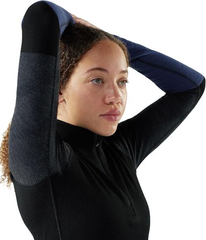 Smartwool Women's Intraknit Thermal Merino Base Layer Colorblock 1/4 Zip in Saudi Arabia