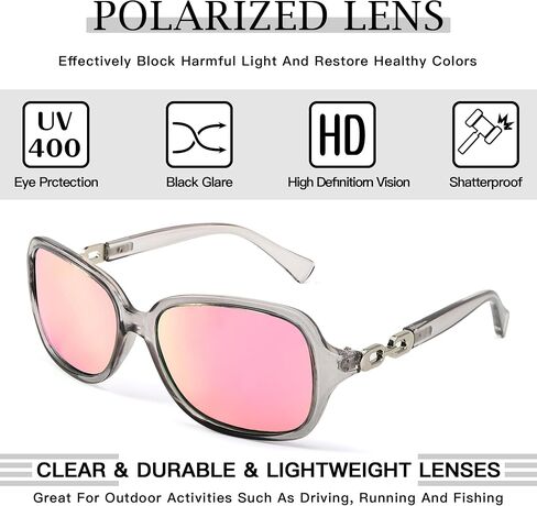 SIPHEW Women's Polarized Sunglasses - Wrap Around Stylish Square Frame w UV Protection Sun Glasses for Women in Kuwait