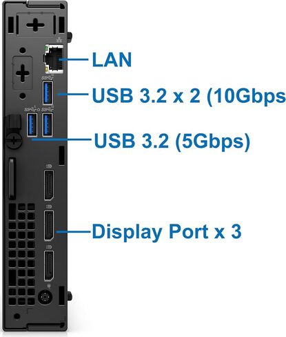 Dell OptiPlex 7020 Plus Micro Computer, Intel Core i9-12900K, 64GB RAM, 2TB NVMe SSD, USB Type-C, Built in WiFi, 3-Display Ports, Bluetooth, Windows 11 Pro, Black 7000 Desktop in Saudi Arabia