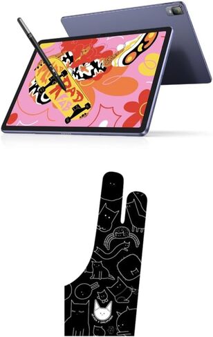 Magic Drawing Pad 12.2 Inch Standalone Drawing Tablet No Computer Needed with 16384 Pressure Levels & XPPen Two-Finger Artist Glove with Cute Cat Print, Suitable for Right and Left Hand in Saudi Arabia