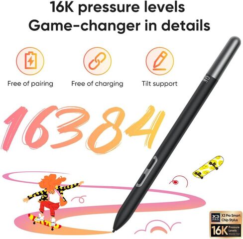 Magic Drawing Pad 12.2 Inch Standalone Drawing Tablet No Computer Needed with 16384 Pressure Levels & XPPen Two-Finger Artist Glove with Cute Cat Print, Suitable for Right and Left Hand in Saudi Arabia