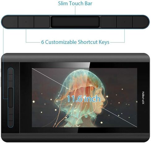 شاشة عرض الرسم XP-PEN Artist12 مقاس 11.6 بوصة وحامل معدني قابل للتعديل in Saudi Arabia