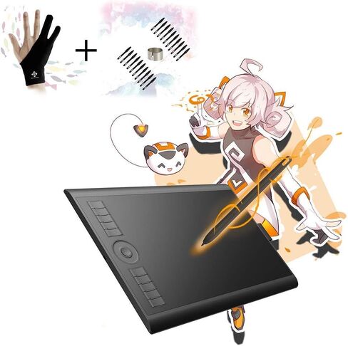 GAOMON M10K 2018 Art Animation Tablet& GAOMON Two-Finger Glove&GAOMON Nibs for AP31 of M10K 2018 in Saudi Arabia