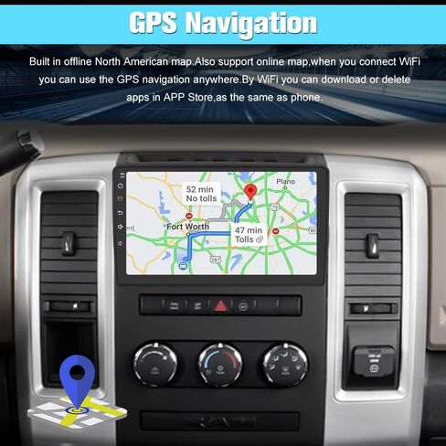 ستيريو راديو السيارة أندرويد 13 لدودج رام 1500 2500 3500 2009 2010 2011 2012 مع CarPlay أندرويد Auto in Saudi Arabia