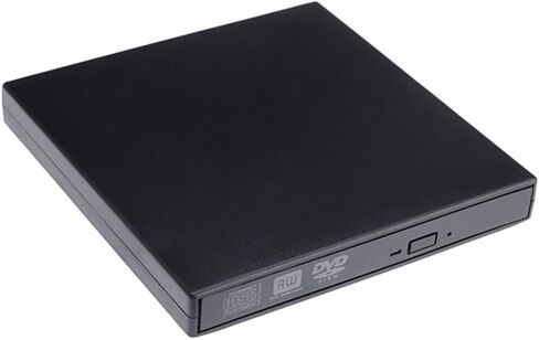 NUOBESTY USB 2.0 محرك أقراص DVD خارجي، ناسخ أقراص مضغوطة لأجهزة الكمبيوتر المحمول، قارئ أقراص مضغوطة محمول رفيع للغاية، متوافق مع سطح المكتب والكمبيوتر المحمول (أسود) in Kuwait