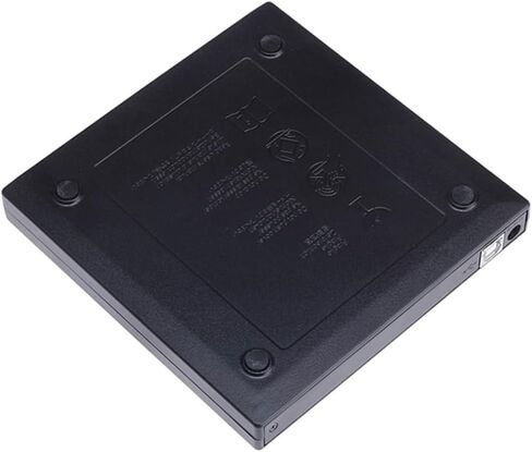 محرك أقراص DVD خارجي من NUOBESTY USB 2.0 لأجهزة الكمبيوتر المحمول، قارئ أقراص مضغوطة محمول، إعادة كتابة، تصميم أسود نحيف متوافق مع المنزل والسفر in Kuwait