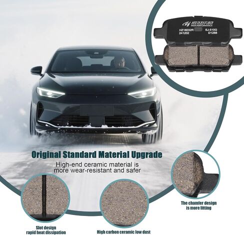 HYFTJYZ Front Ceramic Disc Brake Pads HZ-1375 For Volkswagen Passat Tiguan Audi Q3 Quattro Limited in Kuwait