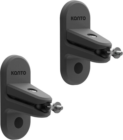 Kanto SPW3W Universal Satellite Speaker Wall Mount Bracket | ¼-20 Thread Attachment | Tilt, Swivel & Rotation | Holds 12 lbs (5.4 kg) | Wire & Cable Management | No Visible Hardware | Pair | White in Saudi Arabia