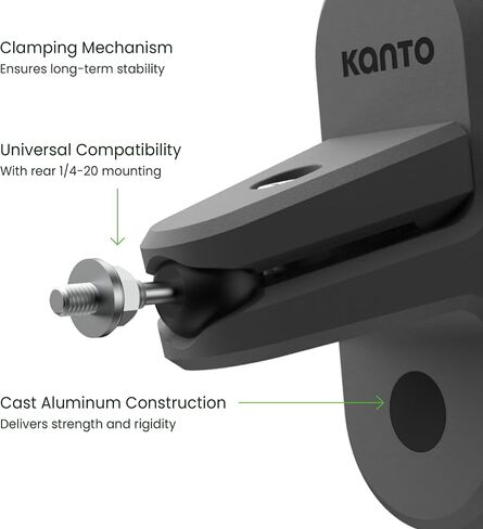 Kanto SPW3W Universal Satellite Speaker Wall Mount Bracket | ¼-20 Thread Attachment | Tilt, Swivel & Rotation | Holds 12 lbs (5.4 kg) | Wire & Cable Management | No Visible Hardware | Pair | White in Saudi Arabia