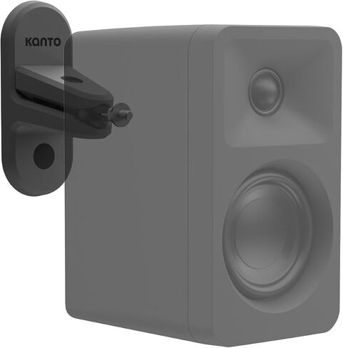 Kanto SPW3W Universal Satellite Speaker Wall Mount Bracket | ¼-20 Thread Attachment | Tilt, Swivel & Rotation | Holds 12 lbs (5.4 kg) | Wire & Cable Management | No Visible Hardware | Pair | White in Saudi Arabia