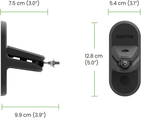 Kanto SPW3W Universal Satellite Speaker Wall Mount Bracket | ¼-20 Thread Attachment | Tilt, Swivel & Rotation | Holds 12 lbs (5.4 kg) | Wire & Cable Management | No Visible Hardware | Pair | White in Saudi Arabia