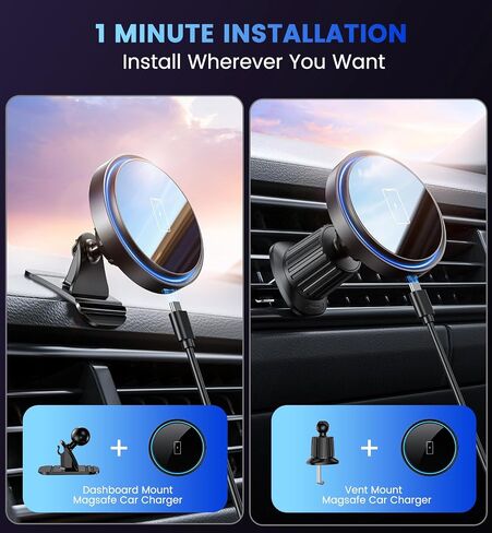 2 Packs Sunglasses Holders for Car Visor - Magnetic Leather Sunglasses Holder and Ticket Card Clip for Car - Car Visor Accessories Adjustable Tightness Suitable for Different Size Eyeglasses (Black) in Kuwait