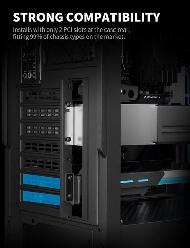 بطاقة رسومات upHere 5V 3PIN قابلة للتحكم RGB GPU تدعم حامل بطاقة الفيديو، شريط ARGB مدمج 5V، دعم الطول والارتفاع قابل للتعديل، GL7KC in Saudi Arabia