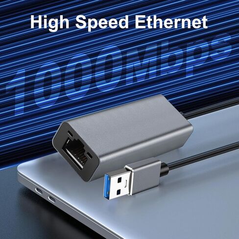 محول USB إلى إيثرنت، محور شبكة محمول 1 جيجابت، 10/100/1000 ميجابت في الثانية، محول إنترنت USB 3.0 إلى RJ45 متوافق مع أجهزة الكمبيوتر المحمول، MacBook، Surface، الكمبيوتر الشخصي الذي يعمل بنظام Windows، XP، Mac/Linux in Kuwait