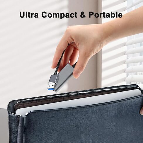 محول USB إلى إيثرنت، محور شبكة محمول 1 جيجابت، 10/100/1000 ميجابت في الثانية، محول إنترنت USB 3.0 إلى RJ45 متوافق مع أجهزة الكمبيوتر المحمول، MacBook، Surface، الكمبيوتر الشخصي الذي يعمل بنظام Windows، XP، Mac/Linux in Kuwait