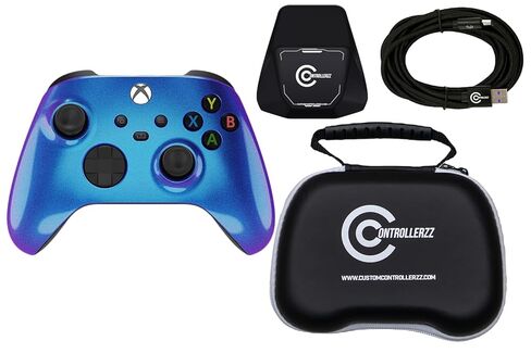 Custom Controllerzz Controller Bundle – Includes Custom Wireless Controller for Xbox Series X/S, Xbox One, PC & Braided USB-C Cable, Controller Stand, & Universal Protective Case in Kuwait