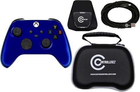 حزمة وحدة تحكم Custom Controllerzz - تتضمن وحدة تحكم لاسلكية مخصصة لأجهزة Xbox Series X/S وXbox One والكمبيوتر الشخصي وكابل USB-C المضفر وحامل وحدة التحكم وحقيبة حماية عالمية in Saudi Arabia