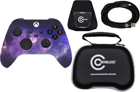 Custom Controllerzz Controller Bundle – Includes Custom Wireless Controller for Xbox Series X/S, Xbox One, PC & Braided USB-C Cable, Controller Stand, & Universal Protective Case in Saudi Arabia