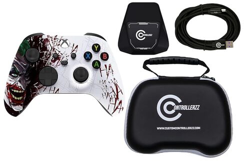 حزمة وحدة تحكم Custom Controllerzz - تتضمن وحدة تحكم لاسلكية مخصصة لأجهزة Xbox Series X/S وXbox One والكمبيوتر الشخصي وكابل USB-C المضفر وحامل وحدة التحكم وحقيبة حماية عالمية in Kuwait