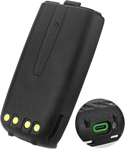 بطارية th-uv8000d، سعة تكبير مطورة 3800 مللي أمبير في الساعة USB C شحن ليثيوم أيون 7.4 فولت بطارية راديو بديلة LB-75L لراديو اتجاهين TH-UV8000D/8000E (عبوة واحدة) in Kuwait