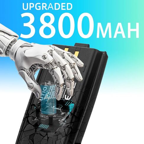 بطارية th-uv8000d، سعة تكبير مطورة 3800 مللي أمبير في الساعة USB C شحن ليثيوم أيون 7.4 فولت بطارية راديو بديلة LB-75L لراديو اتجاهين TH-UV8000D/8000E (عبوة واحدة) in Kuwait