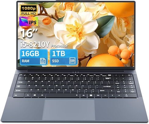 16 Inch Ultra large memory Gaming Laptop,16GB RAM 1TB SSD, i5 up to 3.60GHZ Laptops 1920 x 1200 HD Display, WiFi5, Webcam, BT5.0, Mini HDMI, RJ45, Backlit Keyboard Laptops Computers,gaming computer in Kuwait