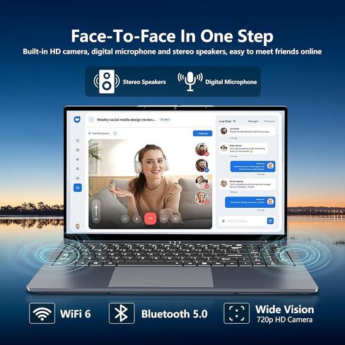 16 Inch Ultra large memory Gaming Laptop,16GB RAM 1TB SSD, i5 up to 3.60GHZ Laptops 1920 x 1200 HD Display, WiFi5, Webcam, BT5.0, Mini HDMI, RJ45, Backlit Keyboard Laptops Computers,gaming computer in Kuwait