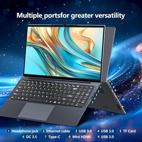 16 Inch Ultra large memory Gaming Laptop,16GB RAM 1TB SSD, i5 up to 3.60GHZ Laptops 1920 x 1200 HD Display, WiFi5, Webcam, BT5.0, Mini HDMI, RJ45, Backlit Keyboard Laptops Computers,gaming computer in Kuwait