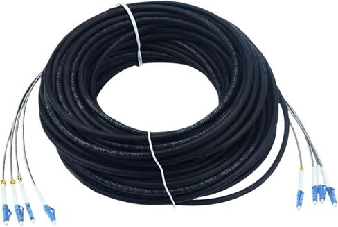 200m 2/4 cores outdoor patch cable 7mm 2C 4C CPRI LC SC FC A SM DVI waterproof FTTH jumper fiberglass armoured cable 2 core(Size:Scgreen-scgreen,Color:2C SM out connecter) in Saudi Arabia