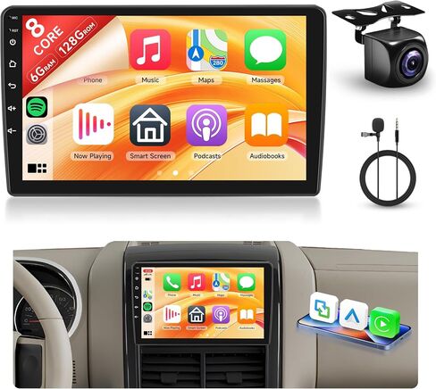 4G+64G Android Car Stereo for Ford Explorer 2006-2010/Mustang 2005-2009 with Wireless Carplay Android Auto, Rimoody 9'' Touchscreen Car Radio with GPS Bluetooth 5G-WiFi FM/RDS 32EQ Backup Camera SWC in Saudi Arabia