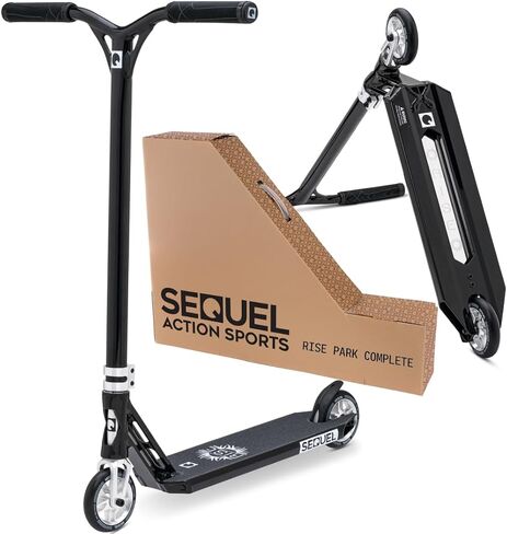 Sequel Rise Stunt Scooter - سكوتر Pro Trick الكامل بإطار من الألومنيوم، عجلات 110 مم، سعة وزن 220 رطل، للأعمار من 8 سنوات فما فوق in Saudi Arabia