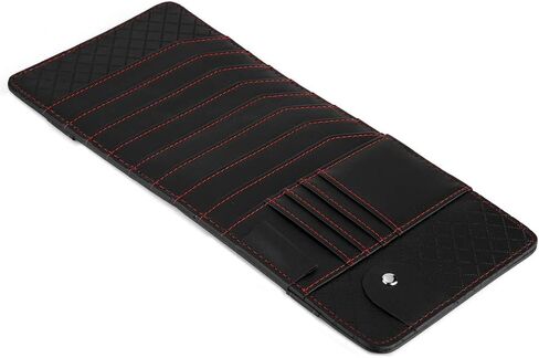 ZJchao Sun Visor Organizer, Multifunctional Sun Visor Organizer, CD Holder, PU Leather Disc Card Storage Bag, Organizers, Black for Men and in Saudi Arabia