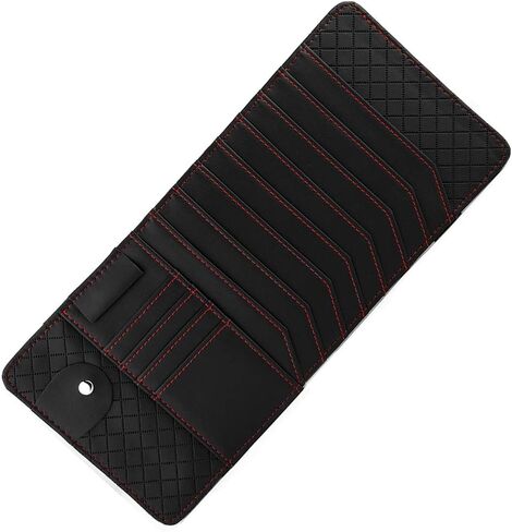 ZJchao Sun Visor Organizer, Multifunctional Sun Visor Organizer, CD Holder, PU Leather Disc Card Storage Bag, Organizers, Black for Men and in Saudi Arabia